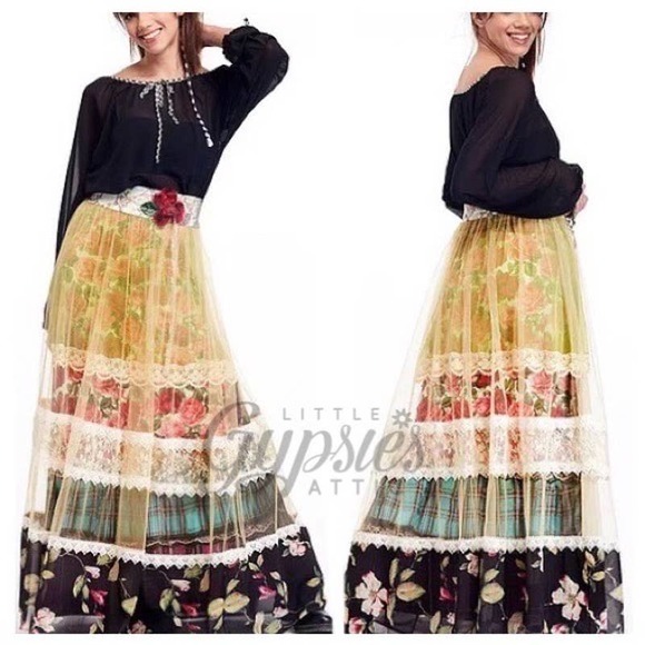 Victorian Art Deco Gypsy Skirt - Picture 4 of 10